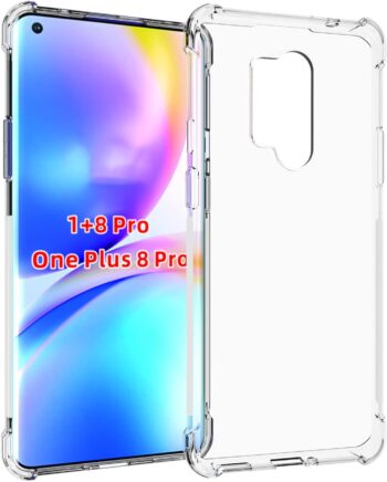 For OnePlus 8 Pro Clear TPU Four Corner Protective Case - Transparent
