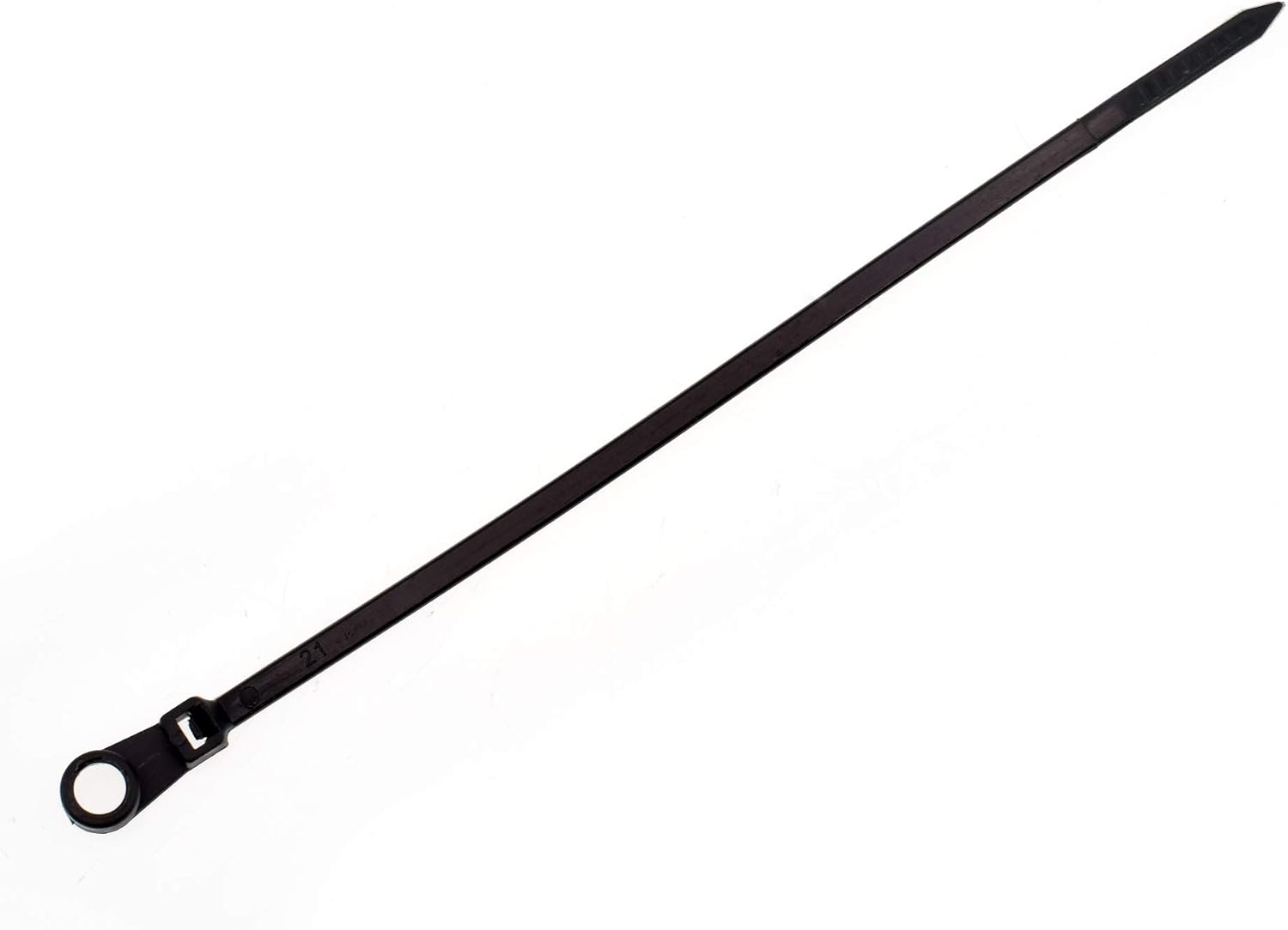 100 Nylon Cable Wire Zip Ties Mounting Hole Nail Screw 40 LBS 6" Inch Black - Image 2