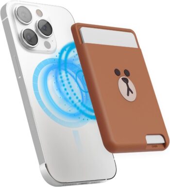 Friends Magnetic Wallet Card Holder with iPhone 15, 14, 13, 12 - Brown