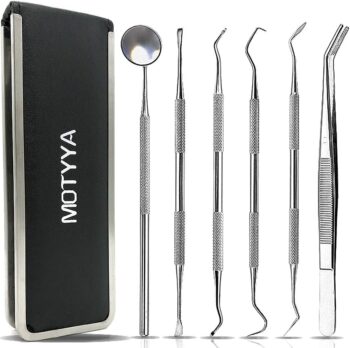 Professional Dental Cleaning Tools, Plaque Remover Kit - 6 Tools