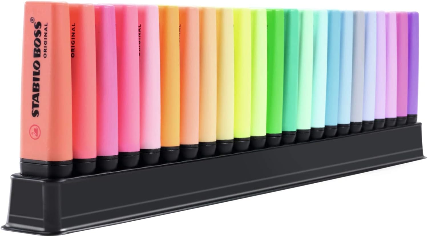 STABILO BOSS ORIGINAL - Deskset of 23 - 9 Fluorescent + 14 Pastel & Neon - Image 3