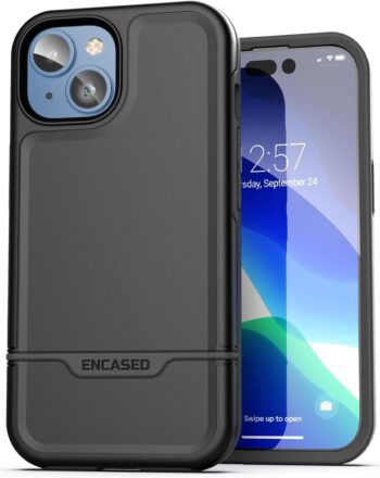 For iPhone 15 Plus Case ]Shockproof Heavy Duty Phone Cover, Black