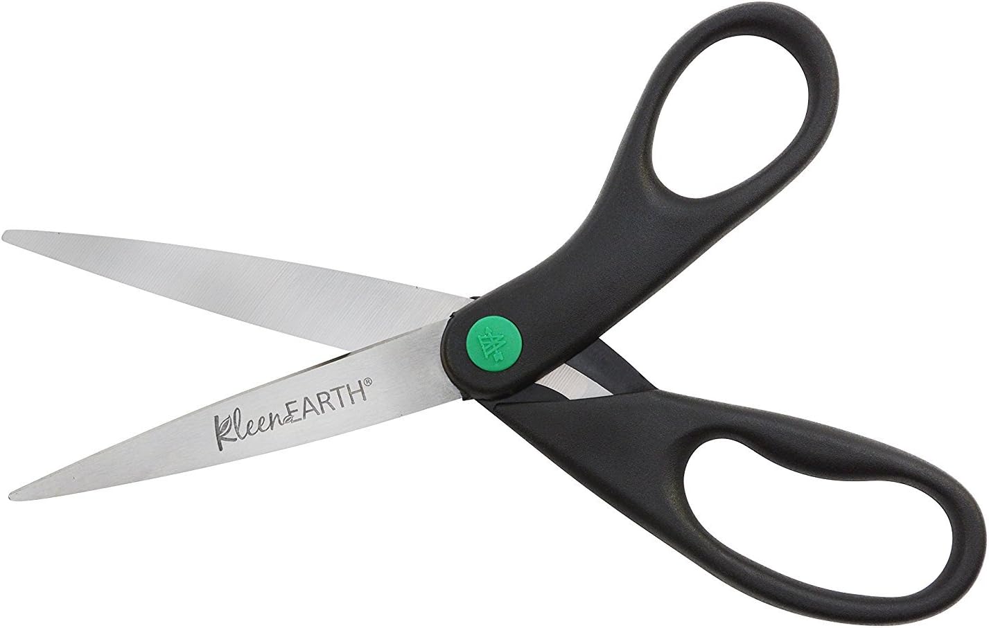 Westcott KleenEarth 8" Straight Recycled Stainless Steel Scissors, Black, 2 Pack - Image 4