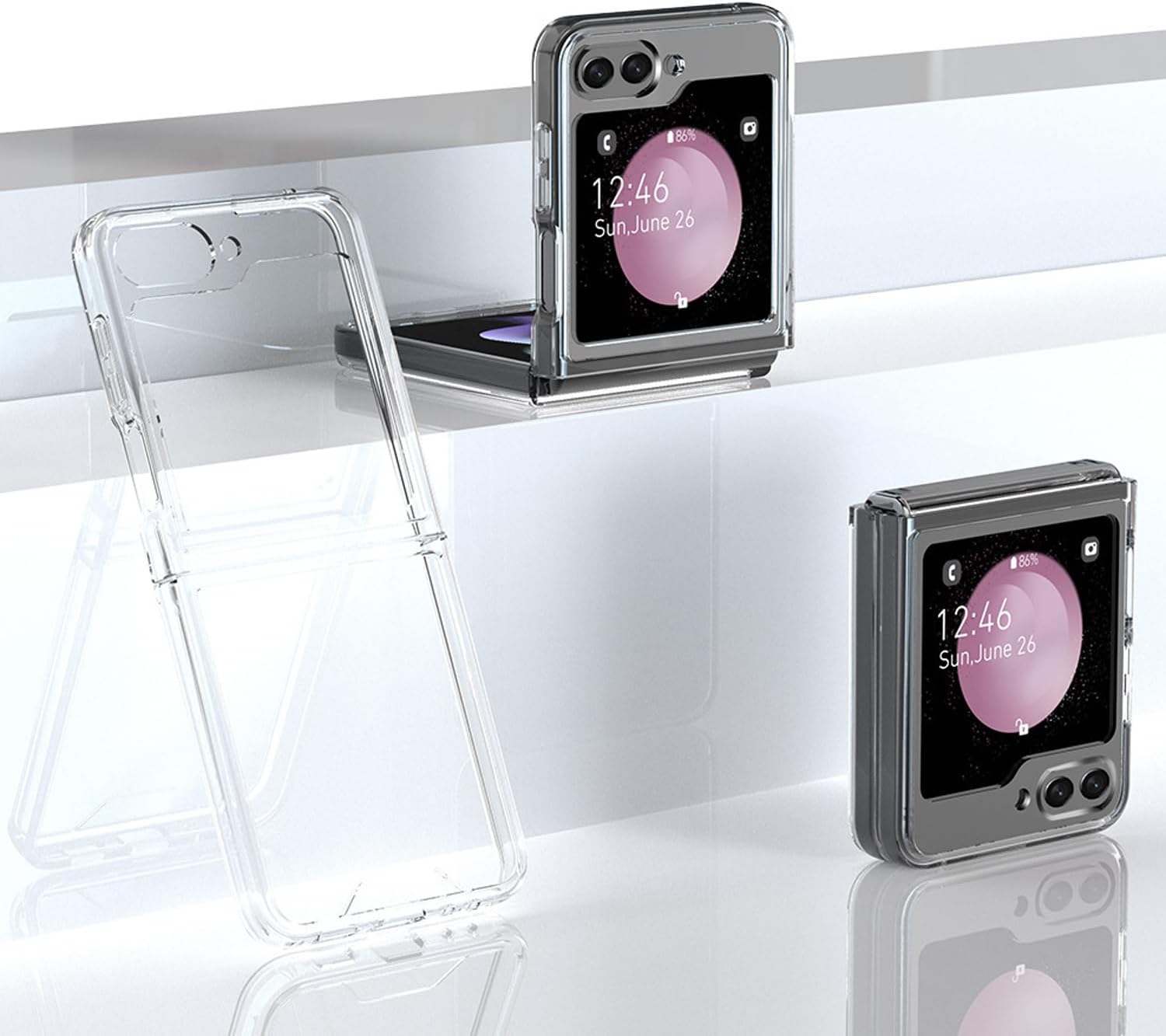 Samsung Galaxy Z Flip 5 5G, Shockproof Clear Case
