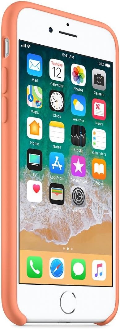 Liquid Silicone Gel Rubber Case for Apple iPhone 8 (2017)/iPhone 7 (2016),Peach - Image 3