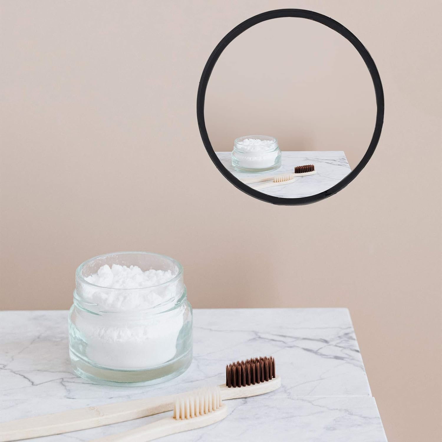 Small Wall Mirror Black Silicone Shower Mirror 7.67 Inch Small Mirror for Wall - Image 8