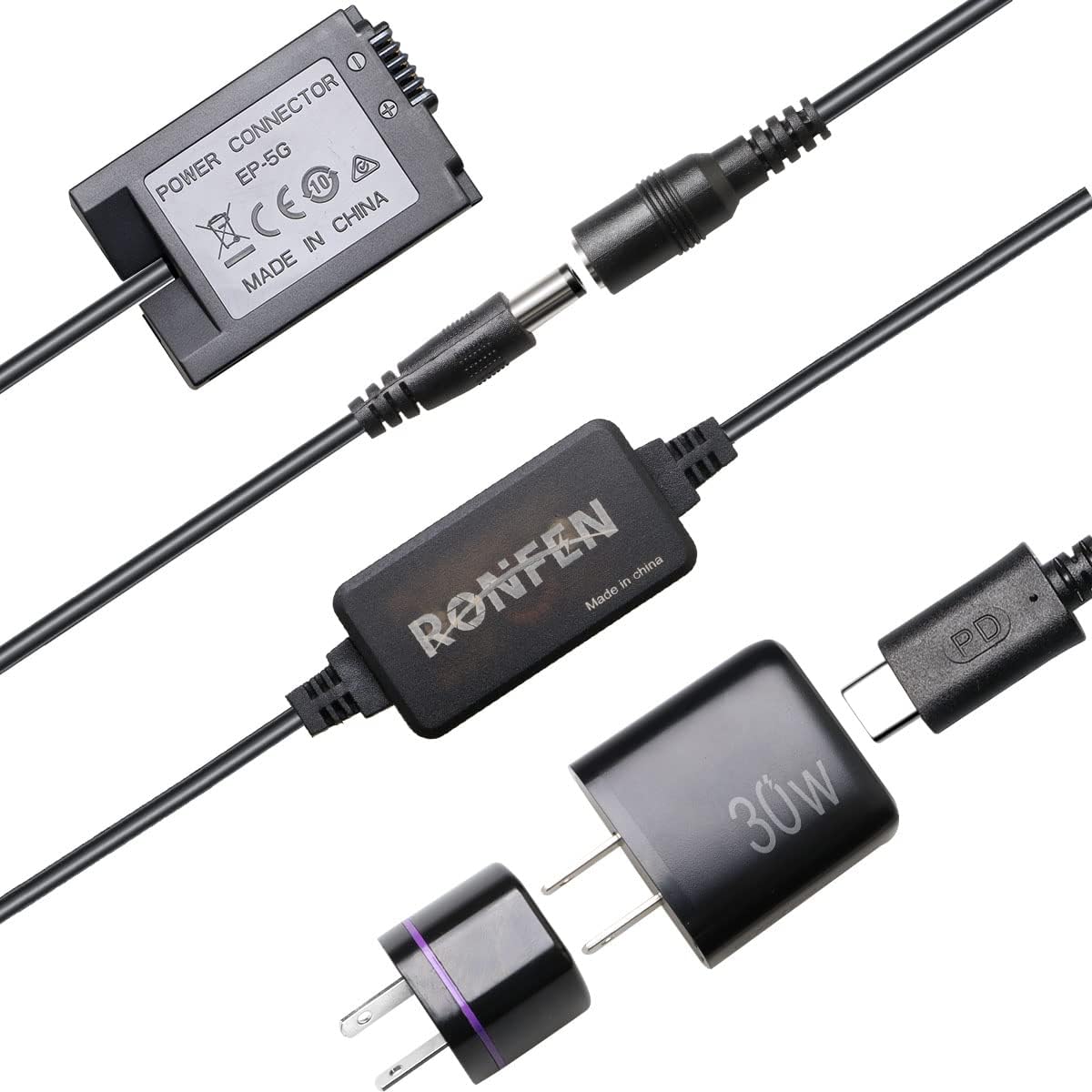 EP-5G DC Coupler Power Connector EN-EL25 ENEL25 EN-EL25a ENEL25a Dummy Battery