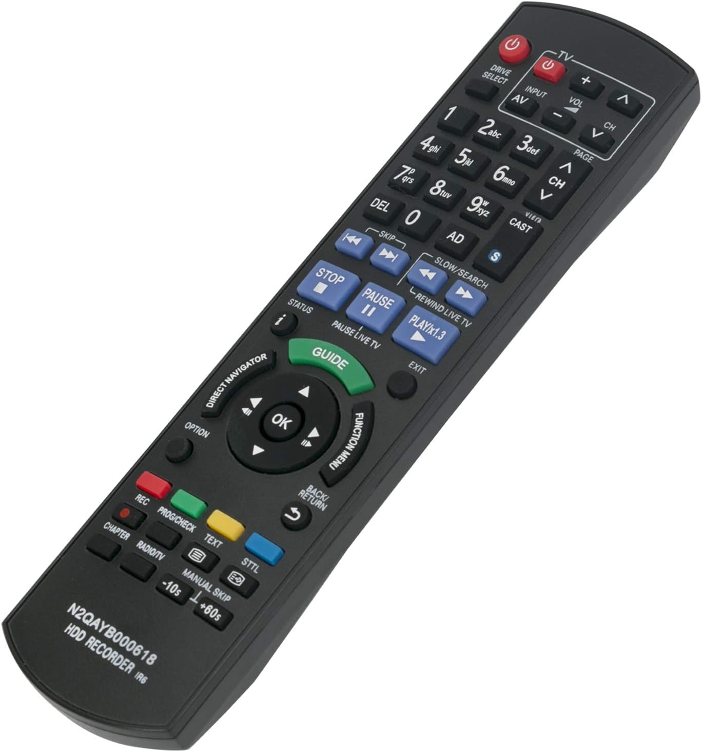 New N2QAYB000618 Remote Control Compatible with Panasonic HDD Recorder DMR-HW100 - Image 3