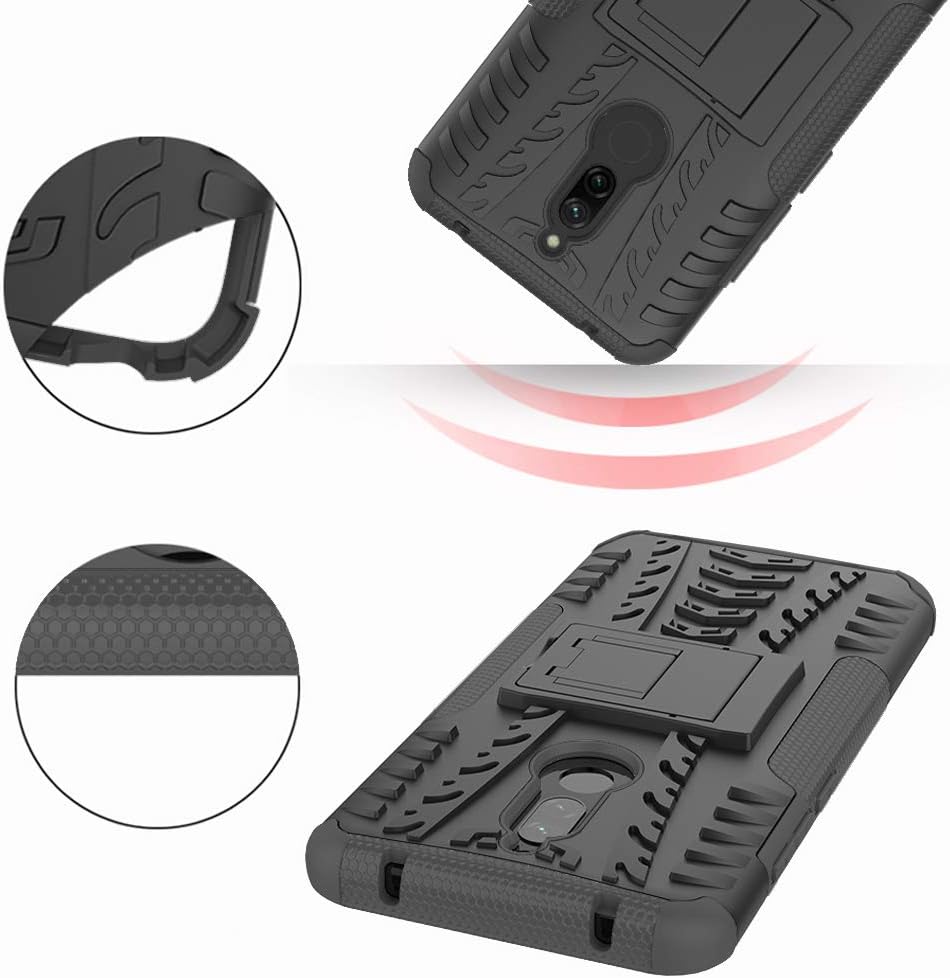 For Xiaomi Redmi 8A Kickstand Hard Rugged Case w Tempered Glass Screen Protector - Image 5