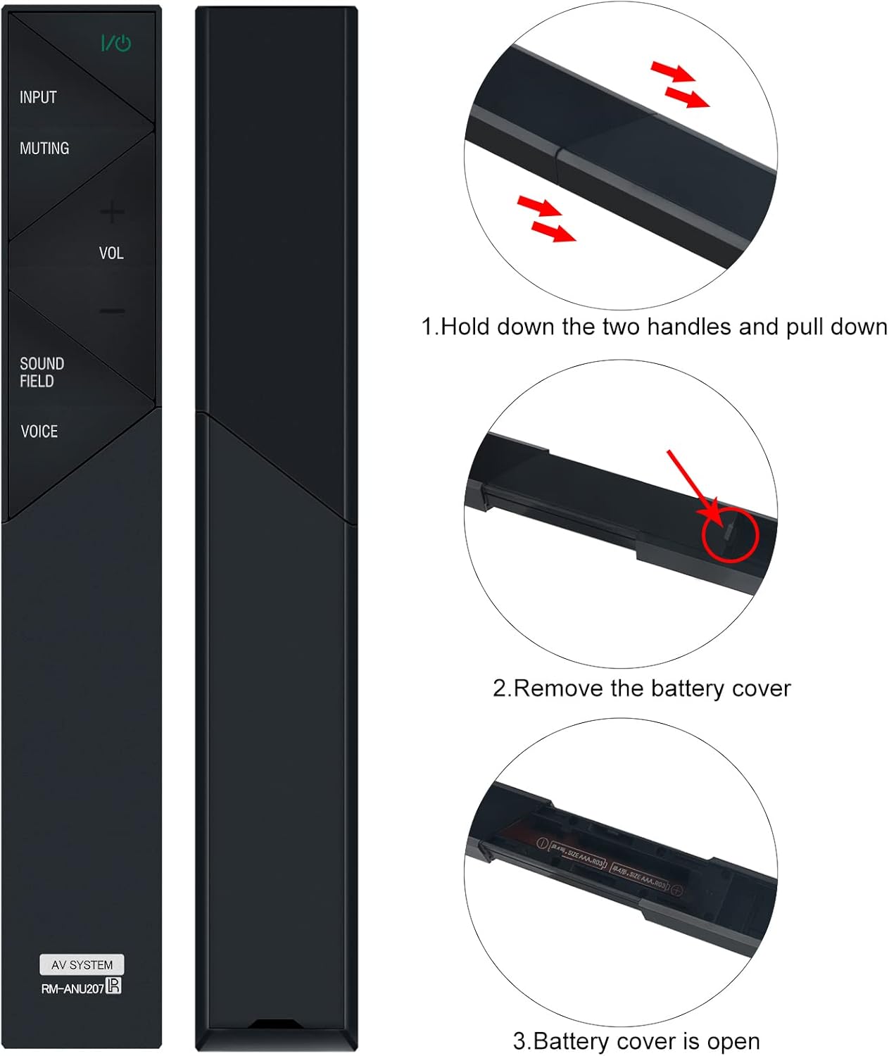 New RM-ANU207 RMANU207 Replacement Remote Control fit for Sony Sound Bar HT-ST5 - Image 3