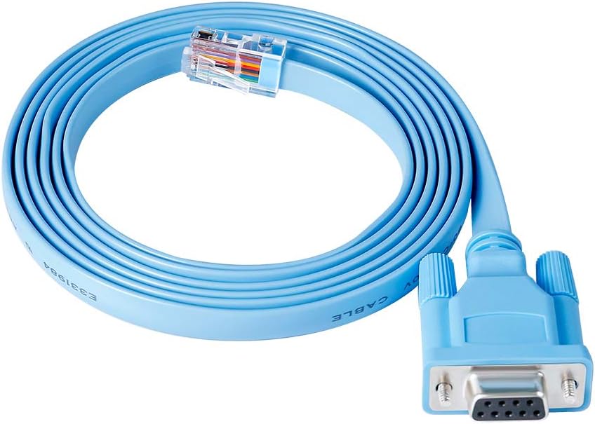 1.8m DB9 to RJ45 Console Cable Cisco Device Management Serial Adapter (6 Feet) - Image 6