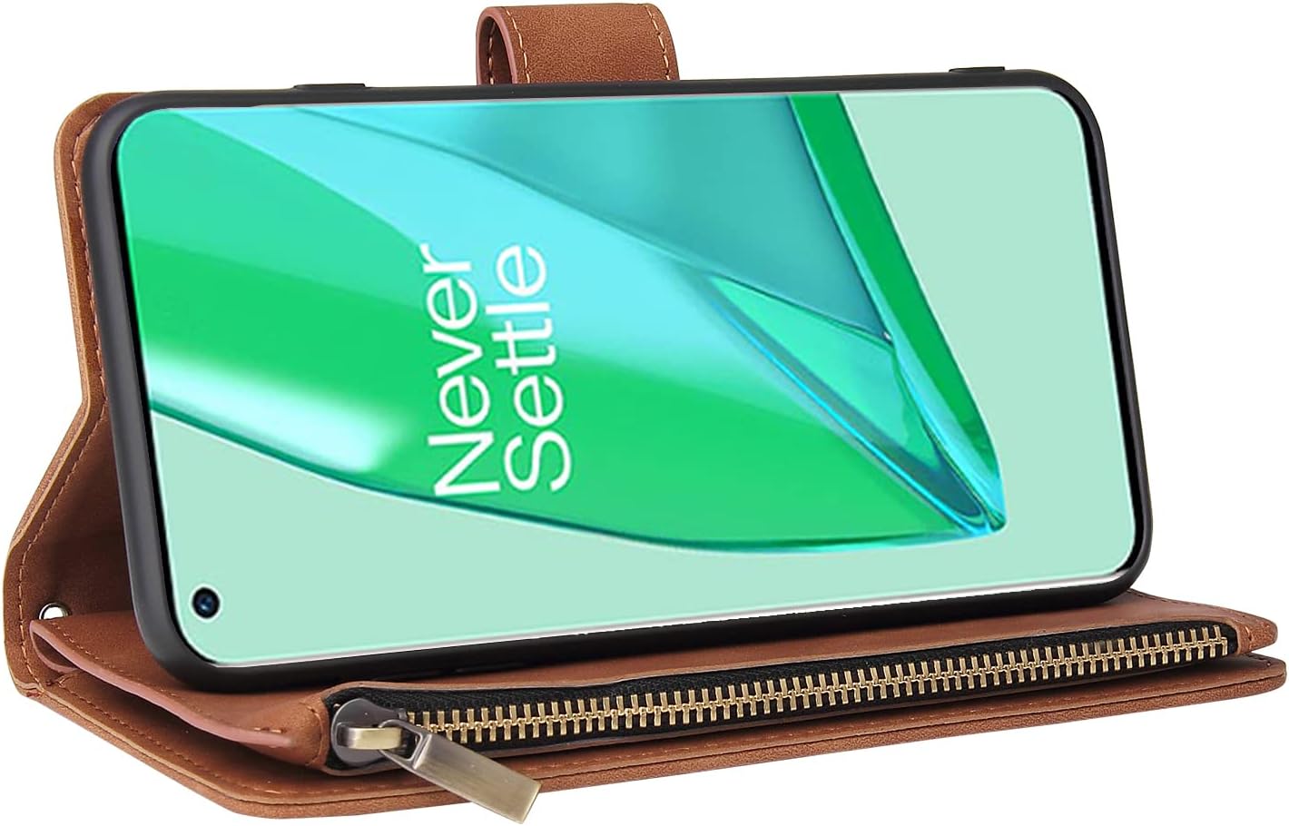 For OnePlus 9 Pro One 5G Tempered Glass Screen Protector Flip Wallet Case - Image 4