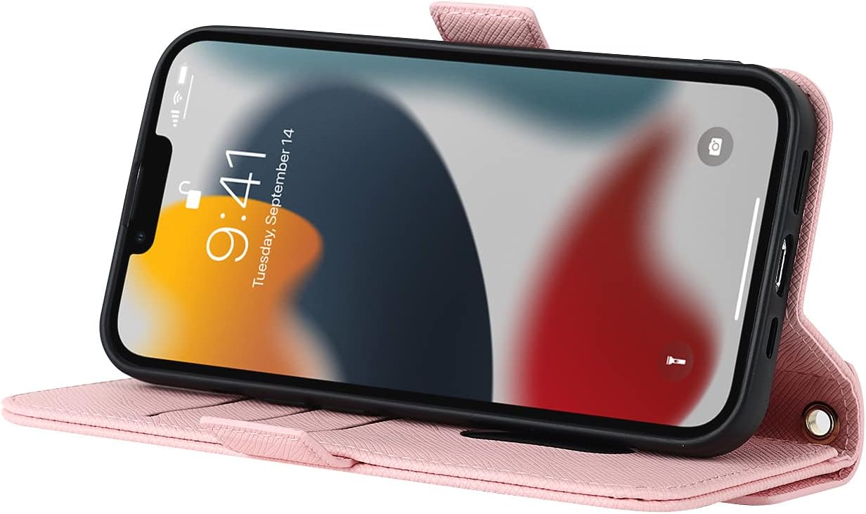 For iPhone 13 Pro Max (6.7") Flip Cover Magnetic Leather Card Slot Holder Case - Image 6