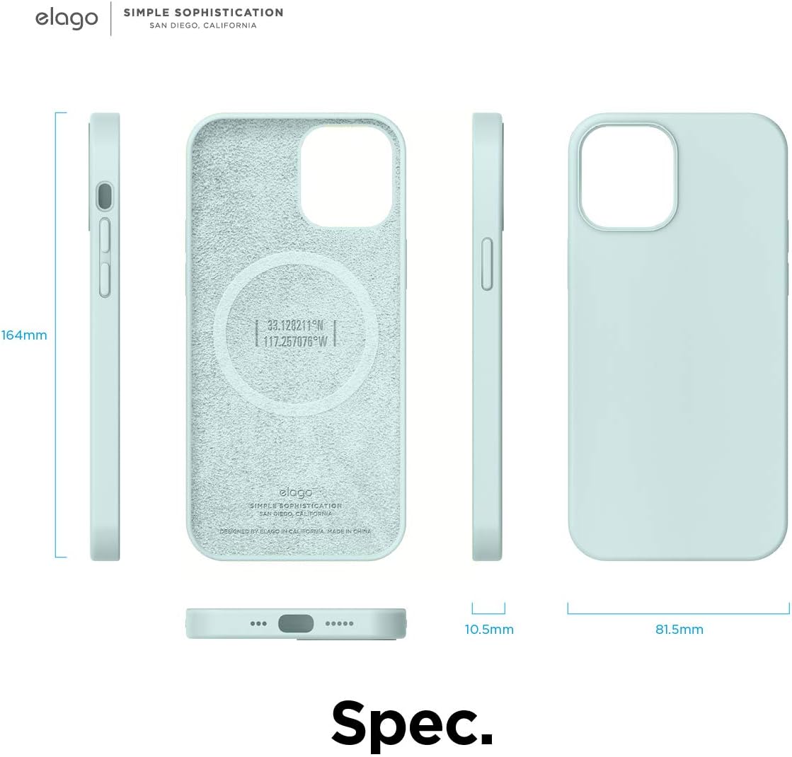 Magnetic Silicone Case Compatible with iPhone 12 Pro Max - (Mint) - Image 8