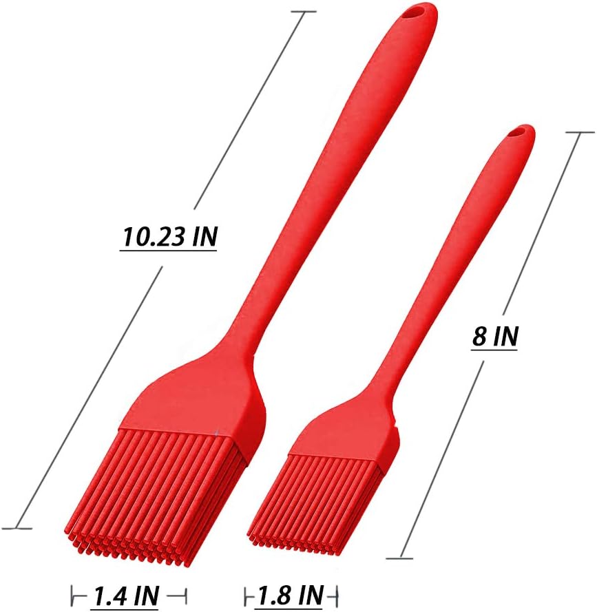 Silicone Basting Brush 2 Pcs Pastry Brush for Oil, BBQ, Grill Barbecue Sauce - Image 4