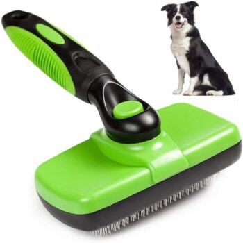 Self-Cleaning Slicker Brush, Grooming Brush for Dogs &Cats with Medium/Long Hair