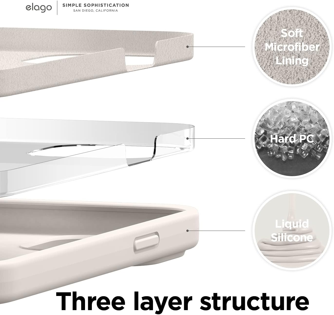 Liquid Silicone Case Compatible with iPhone 13 Pro Max Case (6.7") (Stone) - Image 2