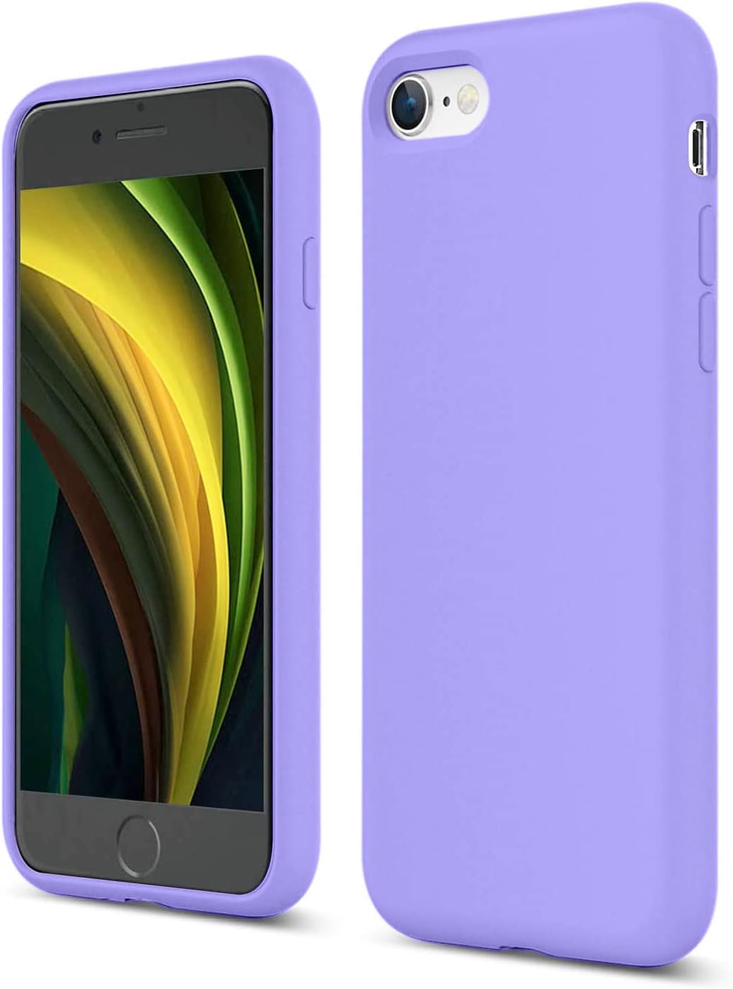 Nano Shockproof Silicone Case Compatible w Apple iPhone SE 2022/SE 2020 - Purple
