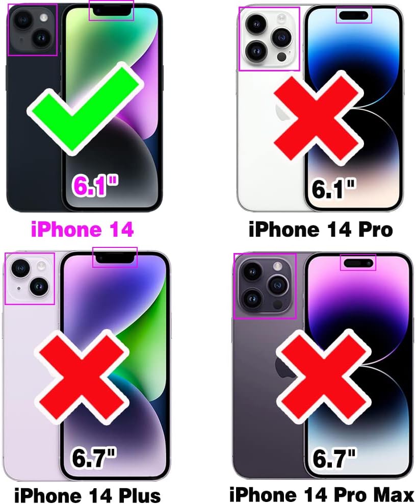 For iPhone 14 6.1 inch Tempered Glass Screen Protector and Leather Flip Wallet - Image 2