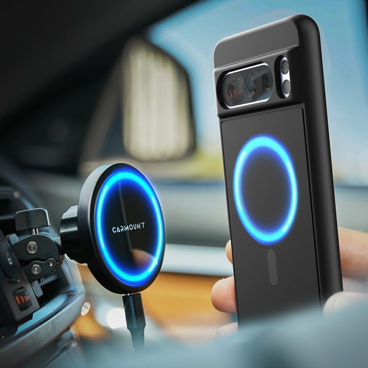 Magnetic Wallet Case Designed for Google Pixel 8 Pro (2023) Slim-Fit (Black) - Image 2