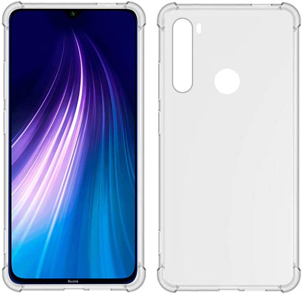 For Xiaomi Redmi Note 8 Clear TPU Four Corners Soft Transparent Case
