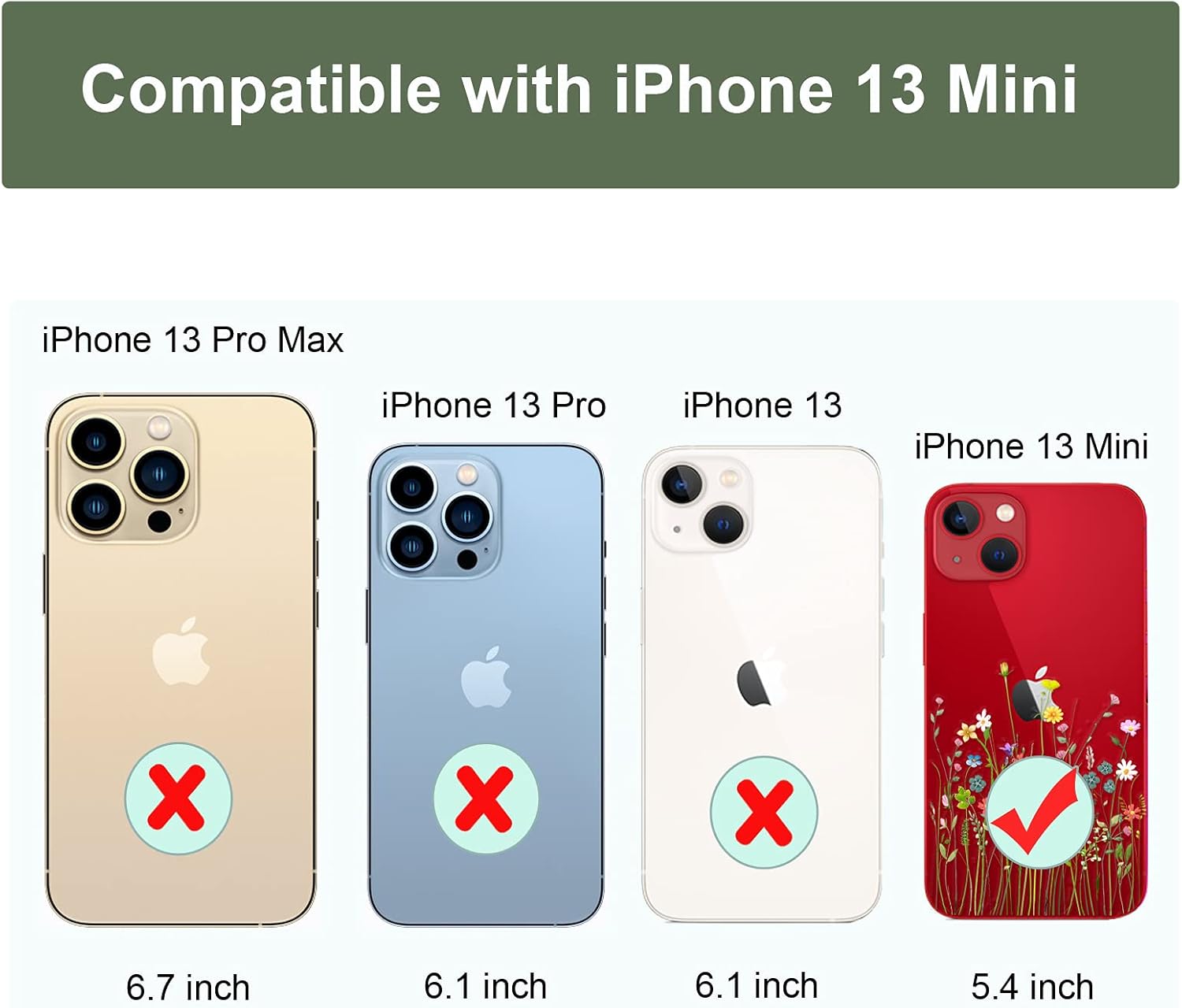 For iPhone 13 Mini Embossed Slim Protective 5.4 Inch Clear Case - Image 3