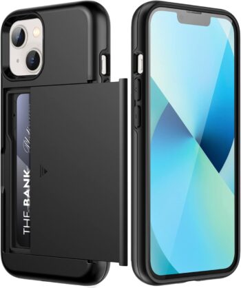 Wallet Case for iPhone 13 6.1-Inch Dual Layer Shockproof Protective Phone Case