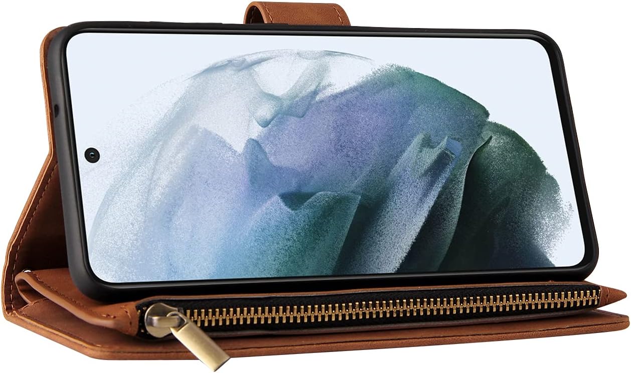 For Samsung Galaxy S21 FE Tempered Glass Screen Protector and Flip Wallet Case - Image 3
