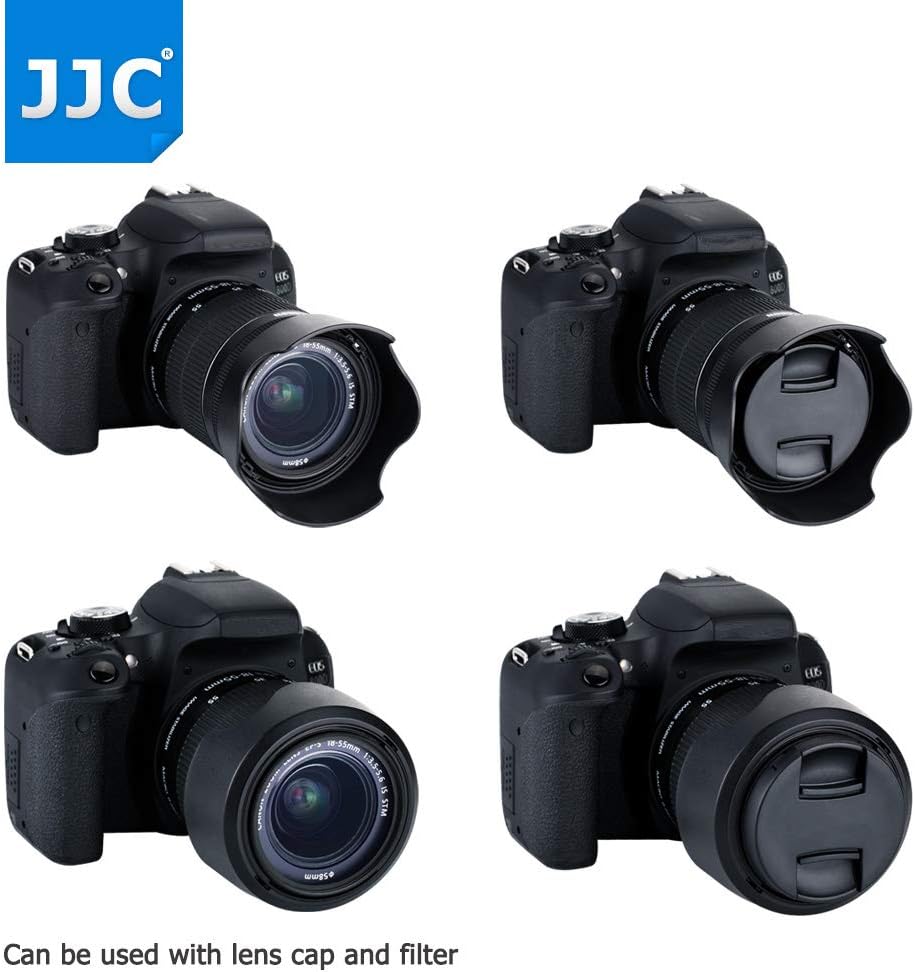 Reversible Lens Hood Bayonet for Canon EF-S 18-55mm F3.5-5.6 - Black - Image 7