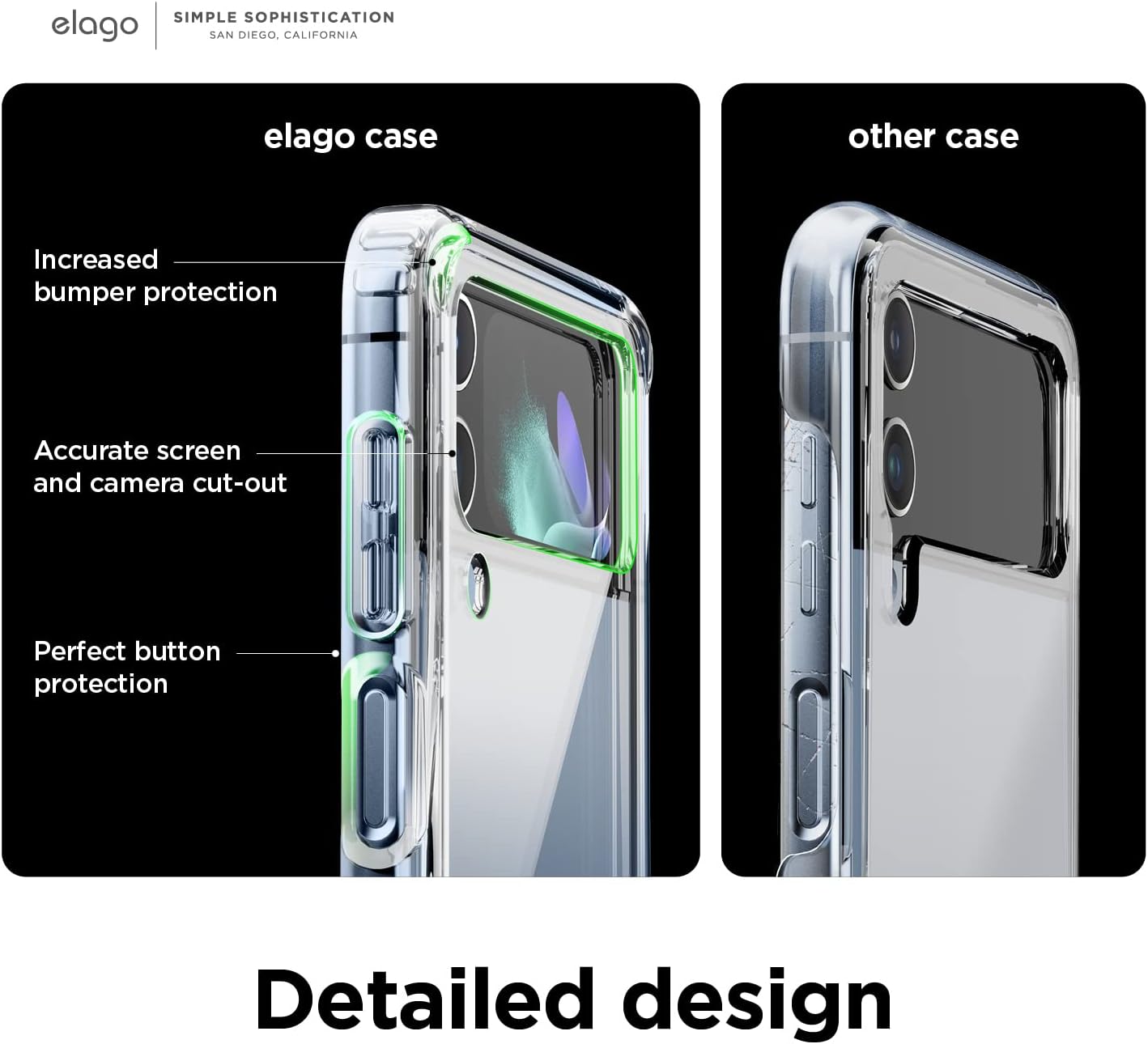 Hybrid Clear Case Compatible with Samsung Galaxy Z Flip 4, PC + TPU Hybrid Tech - Image 3