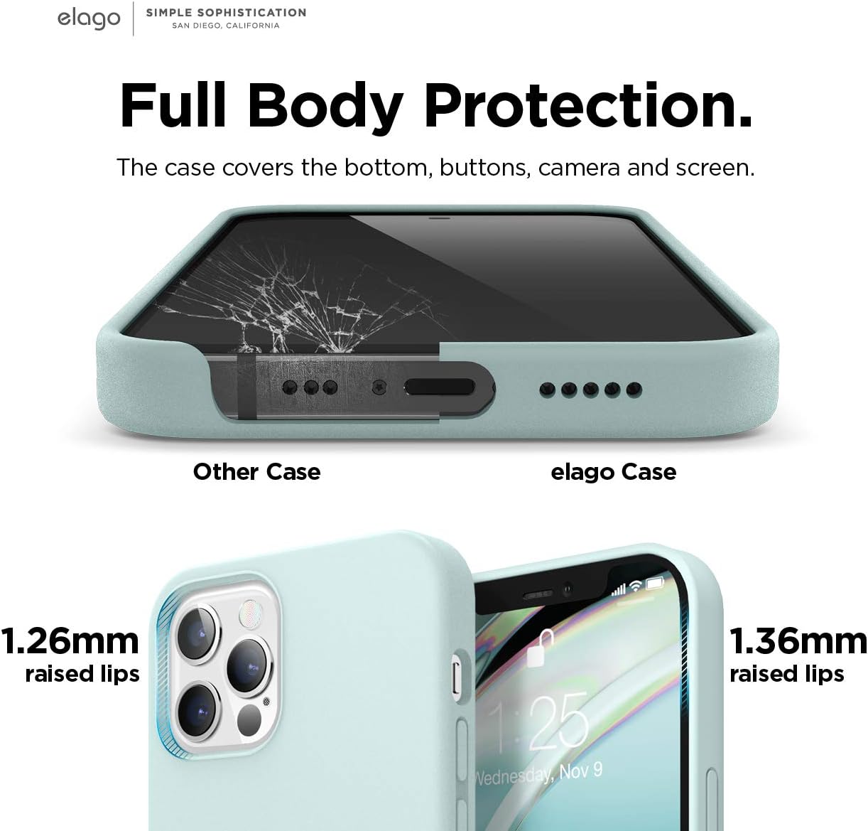 Magnetic Silicone Case Compatible with iPhone 12 Pro Max - (Mint) - Image 6