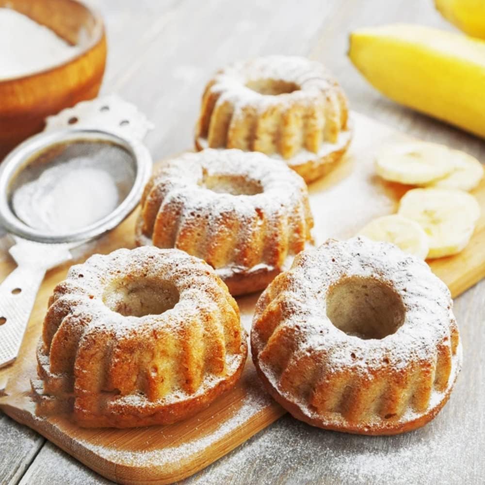 Mini Muffins Baking Mould, Silicone Ribbed Cake Moulds, Mini Bundt Cup - Image 8
