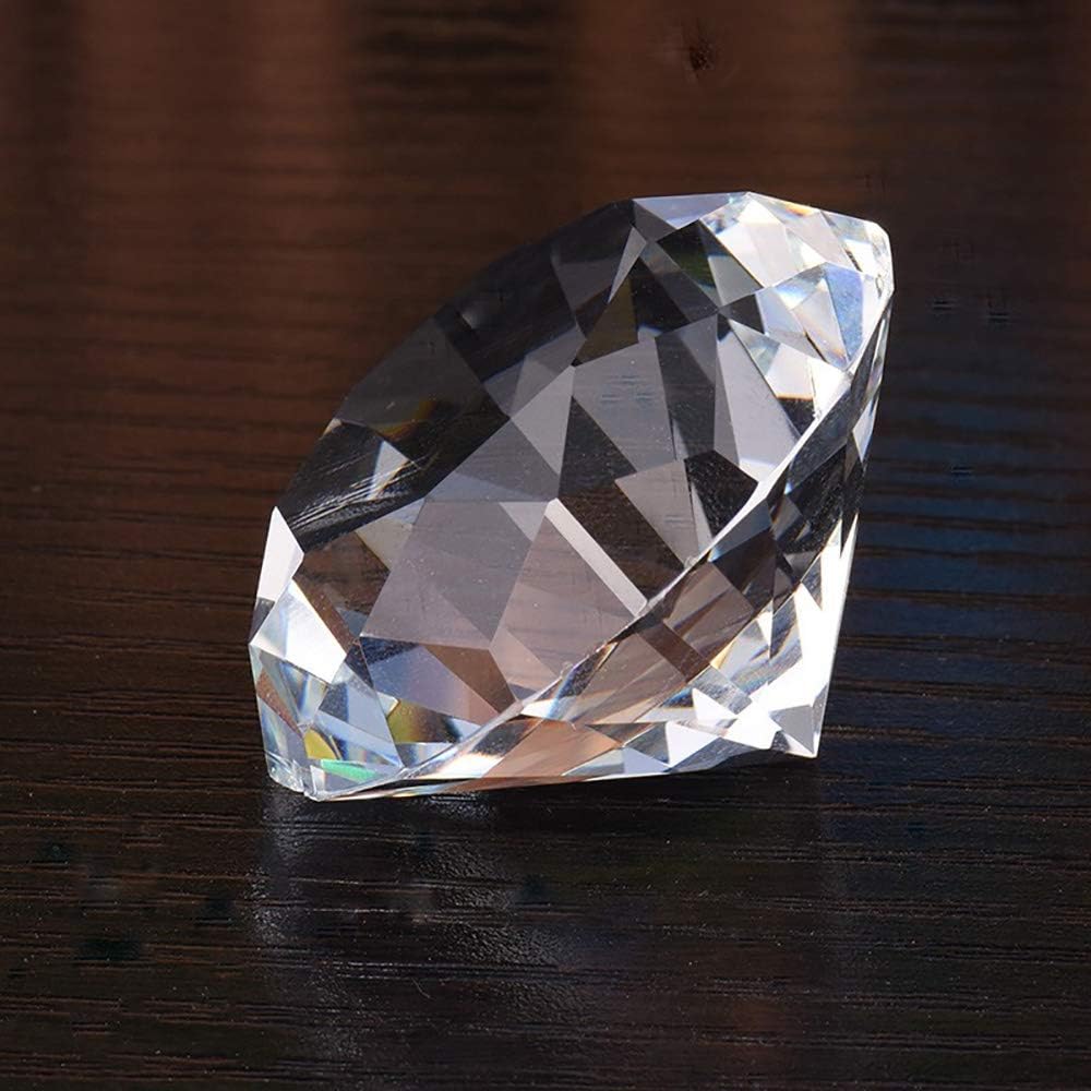 80MM Large Crystal Diamond Paperweight with Stand Jewels Wedding Decorations - Image 4
