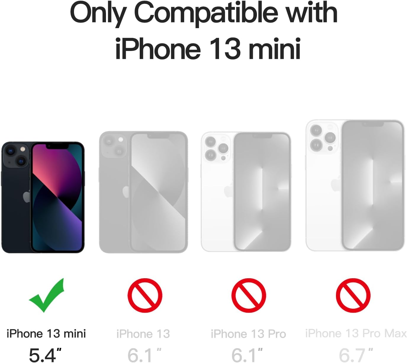Magnetic Case for iPhone 13 Mini 5.4-Inch Compatible with MagSafe (Black) - Image 2
