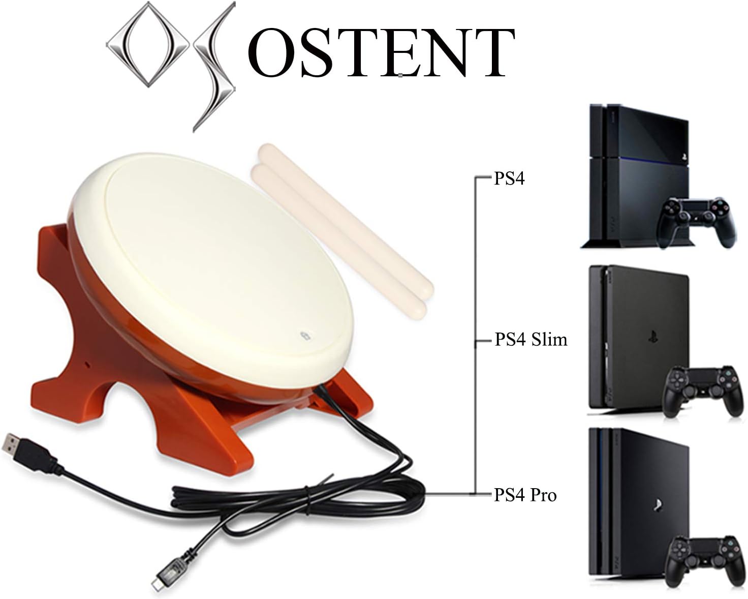 Mini Taiko No Tatsujin Master Drum Japanese Traditional Instrument for Sony PS4 - Image 6