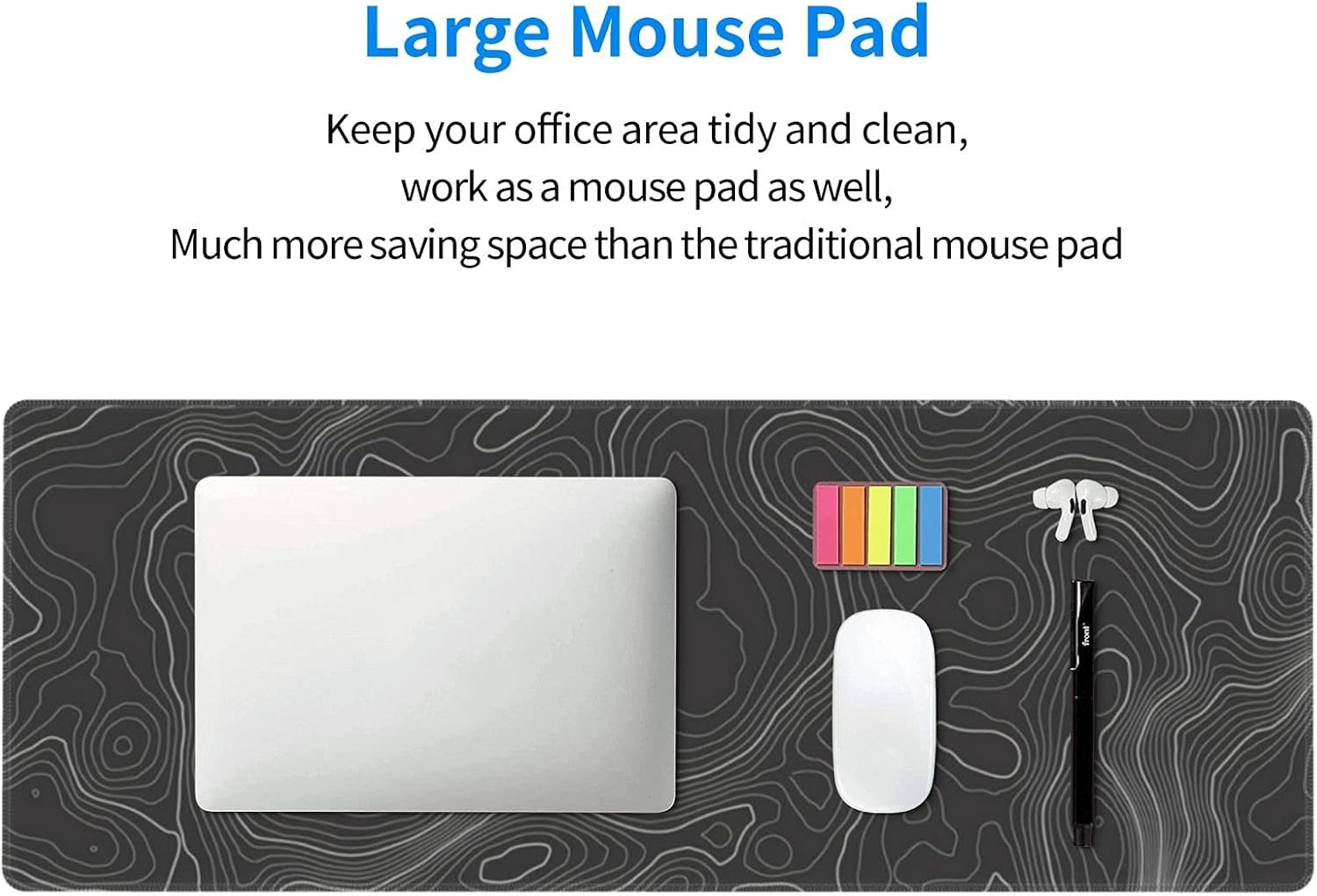 Topographic Contour Gaming Mouse Pad Large XL Long Extended Pads Big Mousepad - Image 8