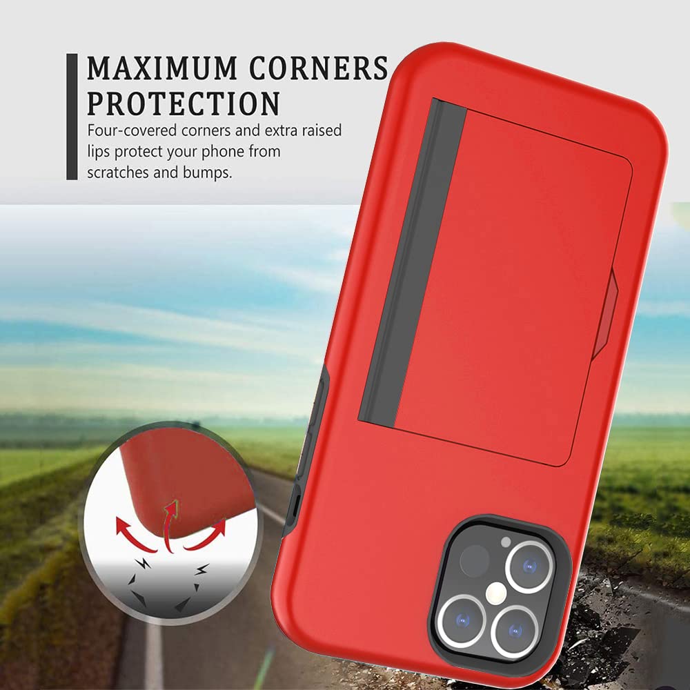 For iPhone 12 Mini 5.4" Slim Hybrid Case w Tempered Glass Screen Protector - Image 5