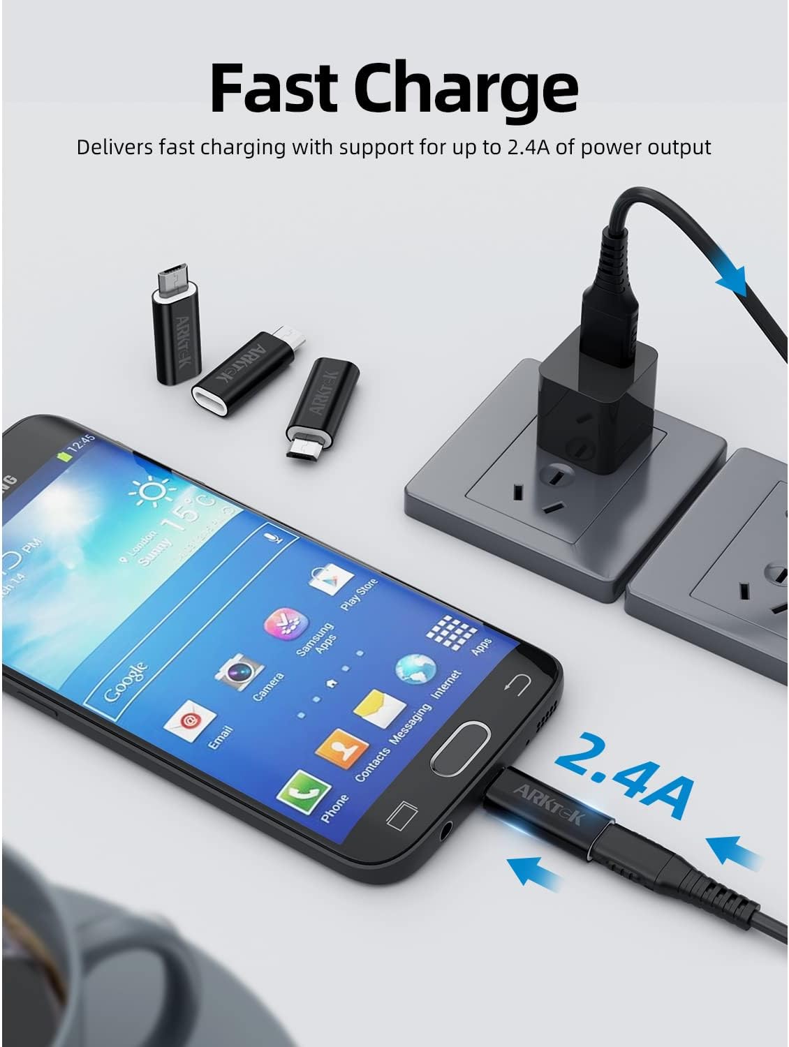 Micro USB (Male) to Type C (Female) Adapter for Samsung Galaxy Pack of 2 - Image 5