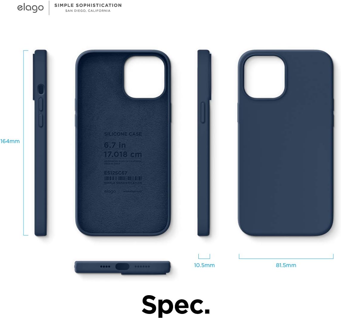 Liquid Silicone Case Designed for iPhone 12 Pro Max Case (6.7") (Pacific Blue) - Image 9