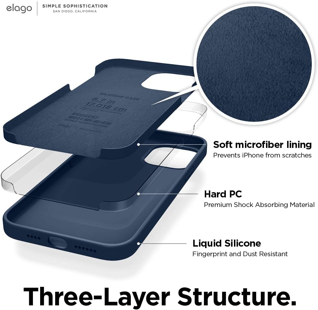 Liquid Silicone Case Designed for iPhone 12 Pro Max Case (6.7") (Pacific Blue) - Image 5