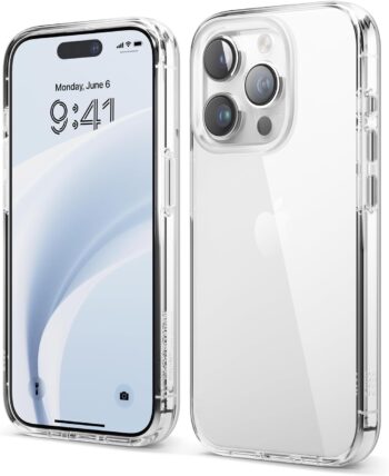 Hybrid Clear Case Compatible with iPhone 15 Pro, Military Grade Drop Protection