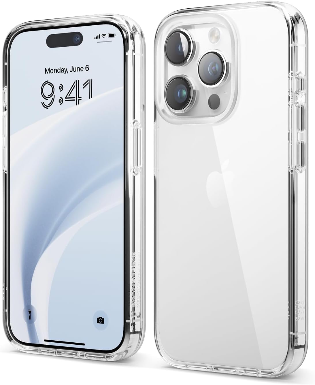 Hybrid Clear Case Compatible with iPhone 15 Pro, Military Grade Drop Protection