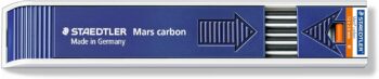 STAEDTLER Mars Carbon Lead, 2mm, H, 12 Lead (200-H) 1 count (Pack of 1)