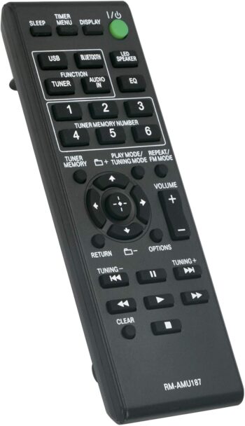RMAMU187 Replacement Remote Control for Sony Personal Audio System