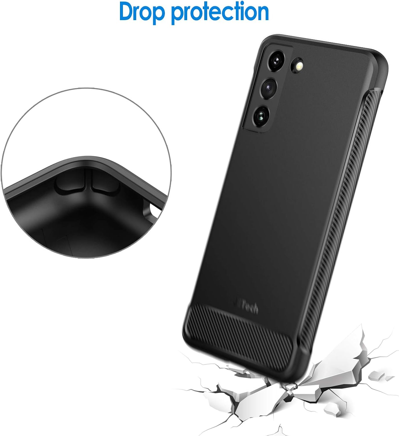 Slim Fit Case Compatible with Samsung Galaxy S21 6.2", Thin Phone Cover (Black) - Image 5