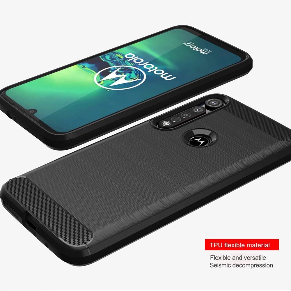 Moto G8 Plus Slim Thin Soft TPU Case w Tempered Glass Screen Protector - Image 6