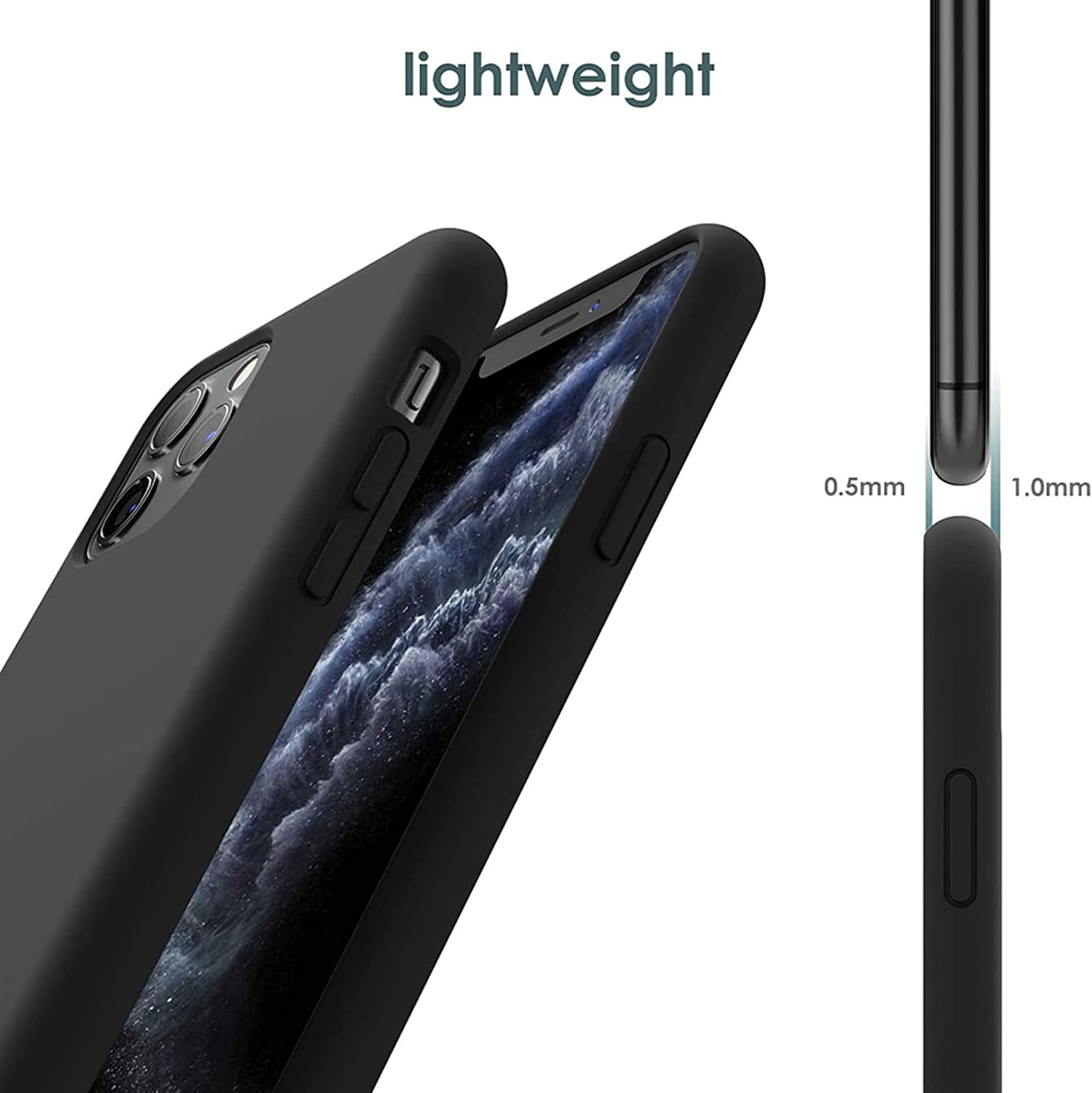 For iPhone 11 Pro Soft Protective Shockproof 360 Protection Case - Black - Image 2
