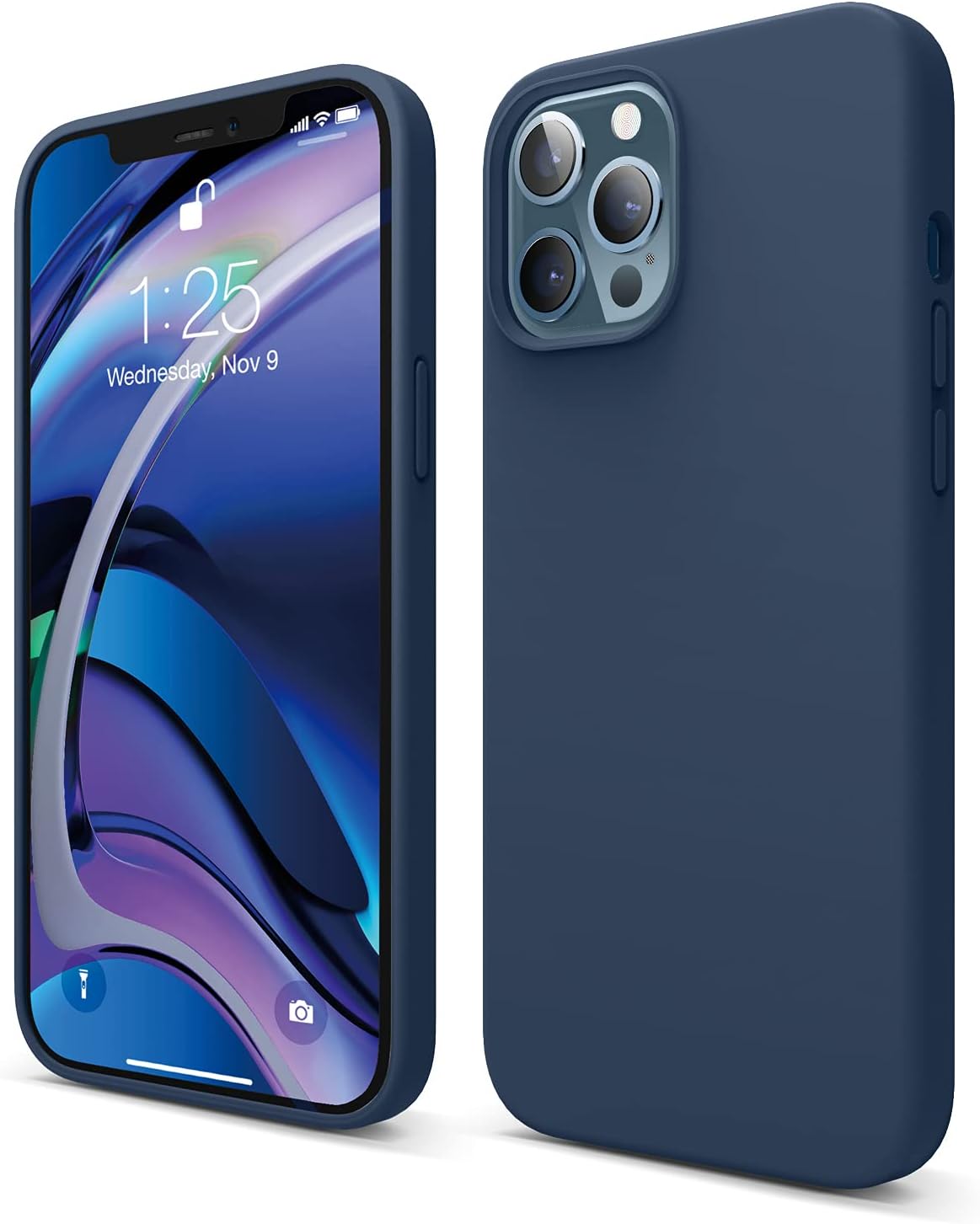 Liquid Silicone Case Designed for iPhone 12 Pro Max Case (6.7") (Pacific Blue)