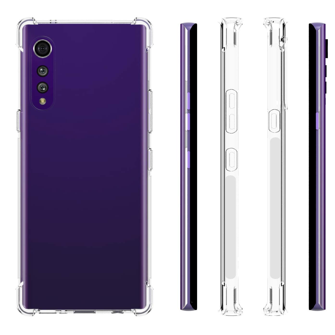 LG Velvet Clear TPU Four Corners Protective Transparent Case - Image 5