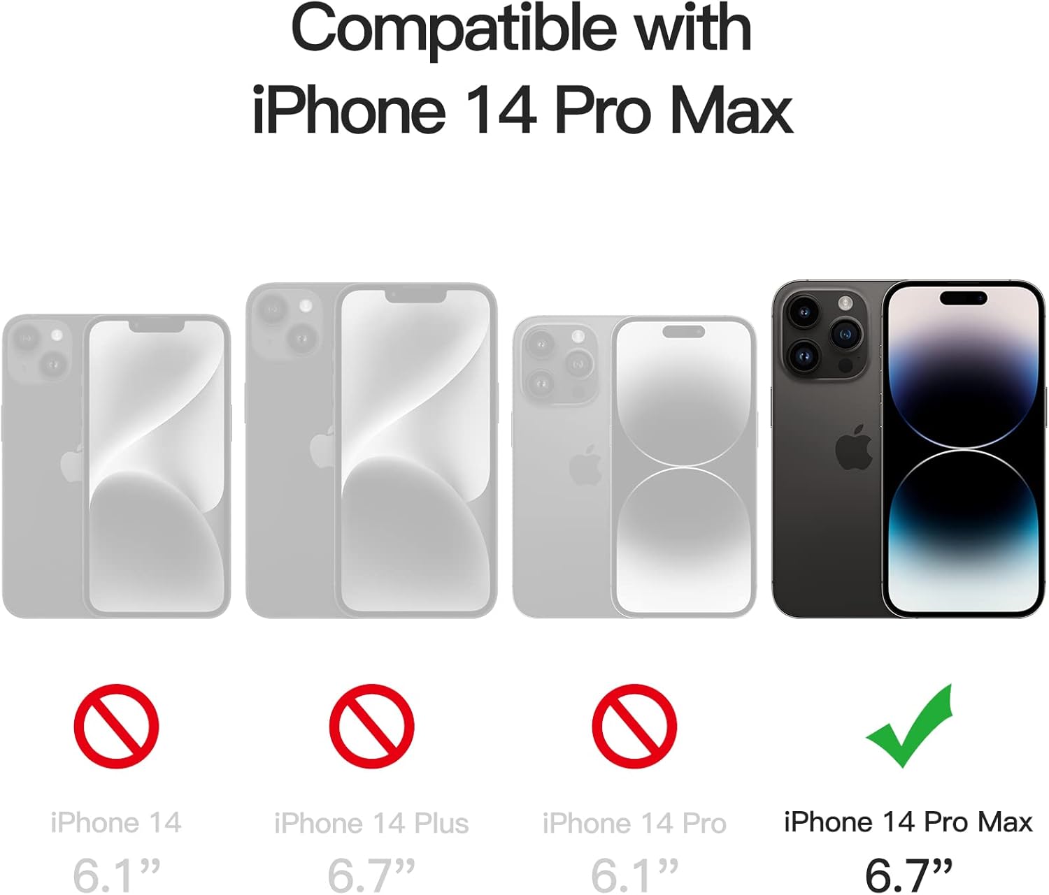 Silicone Case for iPhone 14 Pro Max 6.7", Silky-Soft Touch Full-Body (Black) - Image 2